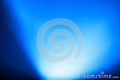 Diagonal blue light from bottom bokeh background Stock Photo