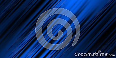 Diagonal blue line flow shiny blurred surface background realistic illustration. Bright futuristic stripes spotlight energy gradi Cartoon Illustration