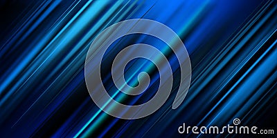 Diagonal blue line flow shiny blurred surface background realistic illustration. Bright futuristic stripes spotlight energy gradi Cartoon Illustration