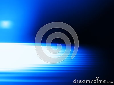 Diagonal blue motion blur with light leak background Stock Photo