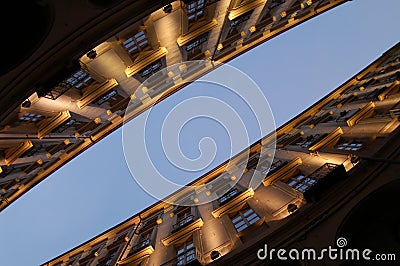 Diagonal buildings perspective Stock Photo