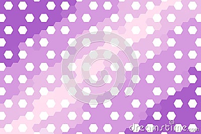 Diagonal hexagonal pattern arranged in purple and pink gradient. Abstract geometric hexagon concept Stock Photo