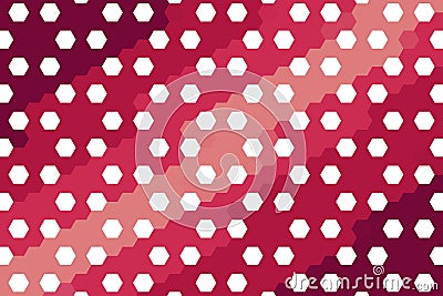 Diagonal hexagonal pattern in red maroon with abstract geometric hexagon design. Modern texture concept Stock Photo