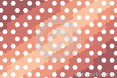 Diagonal hexagonal pattern in soft brown and pink with abstract geometric hexagon shapes. Modern background concept Stock Photo