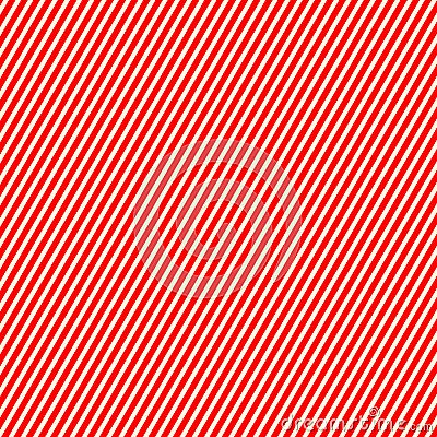 Diagonal striped red white pattern. Abstract repeat straight lines texture background. Vector Illustration