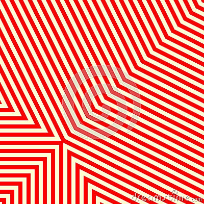 Diagonal striped red white pattern. Abstract repeat straight lines texture background. Vector Illustration