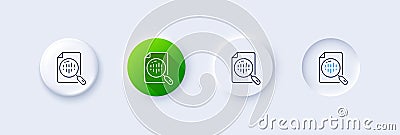 Diagram chart line icon. Analytics graph sign. Line icons. Vector Vector Illustration
