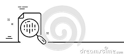 Diagram chart line icon. Analytics graph sign. Minimal line pattern banner. Vector Vector Illustration
