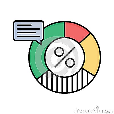 Diagram fill vector icon which can easily modify or edit Vector Illustration