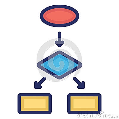 Diagram, flowchart Isolated Vector Icon Which can easily modify or edit Vector Illustration