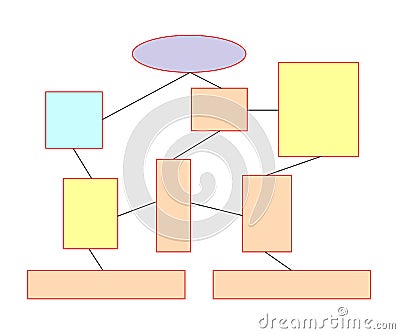 Diagram illustration, blank space for content, business, diagram Cartoon Illustration