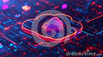 A diagram showing the relocation of a server between data centers to back real-world cloud computing activities Stock Photo