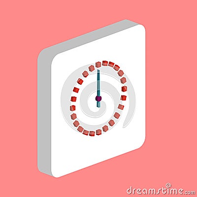 Dial Clock, Time computer symbol Vector Illustration