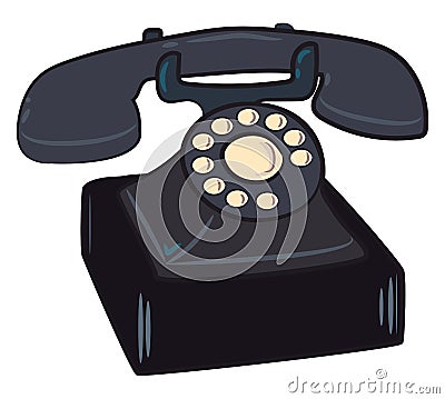 Dialer landline telephone vector or color illustration Vector Illustration