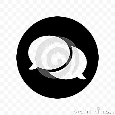 Dialog chat bubble, FAQ question, information vector circle icon Vector Illustration