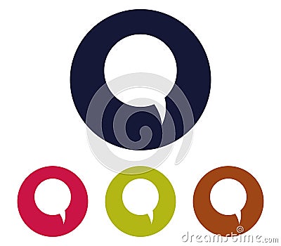 Dialog icon set illustrated Stock Photo