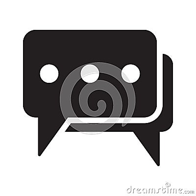 Dialog icon, speech bubble icon, chat icon, sms symblol, comments icon Vector Illustration