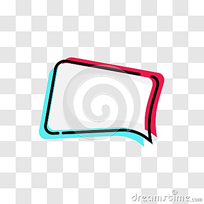 Dialogue box simple concept popart style Vector Illustration