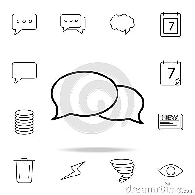 dialogue bubble icon. Detailed set of simple icons. Premium graphic design. One of the collection icons for websites, web design, Stock Photo