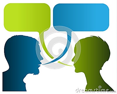 Dialogue comic strip Vector Illustration