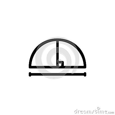 Diameter, circle and mathematics icon. Perfect for application, web, logo, game and presentation template. icon design line style Vector Illustration
