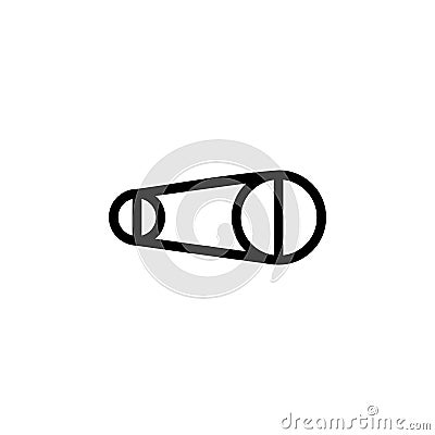 Diameter, circle and mathematics icon. Perfect for application, web, logo, game and presentation template. icon design line style Vector Illustration