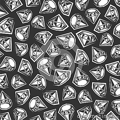 Diamond background. Collection icon diamonds. Vector Vector Illustration