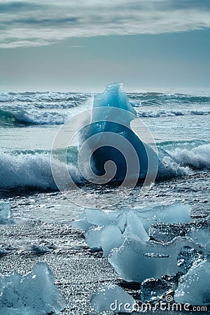 Diamond Beach Jokulsarlon in Iceland Stock Photo