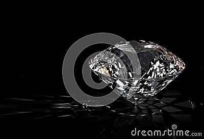 Diamond on black background Stock Photo