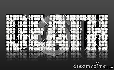 Diamond Bling Death 3D Text Stock Photo