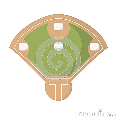 Diamond camp baseball icon Vector Illustration