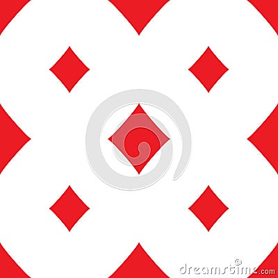 Diamond card suits. Seamless pattern. Poker suits Vector Illustration