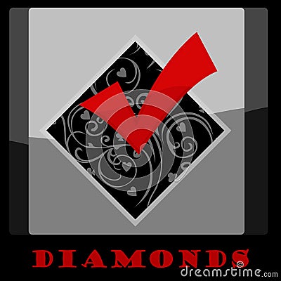 Diamond Card Symbol Vector Illustration