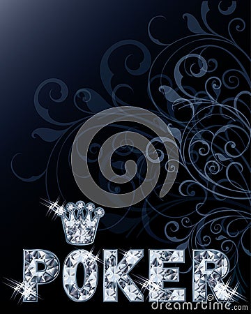 Diamond casino poker card Vector Illustration