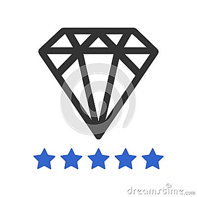 Diamond, diamond class icon design Vector Illustration