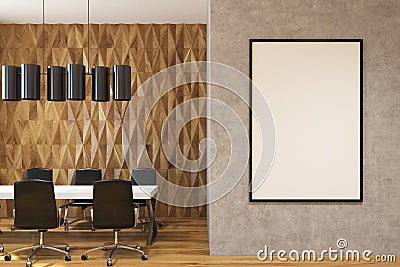 Diamond conference room, poster, wood Stock Photo