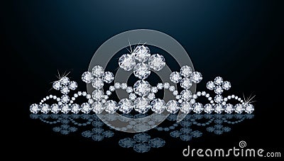 Diamond crown Vector Illustration