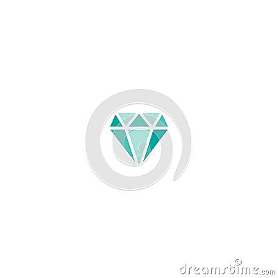 Diamond, crystal or brilliant blue icon. Best, royal, vip, precious symbol Cartoon Illustration