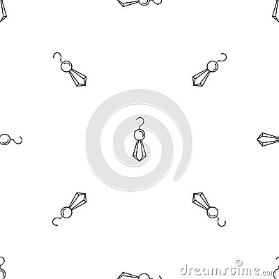 Diamond earring pattern seamless vector Vector Illustration