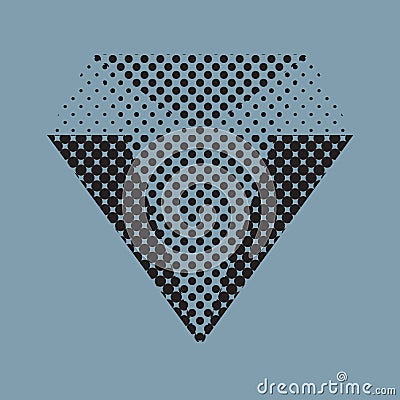 Diamond emerald flat illustration icon. Diamond emerald vector icon for web design without shadow Vector Illustration