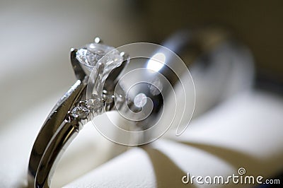 Diamond Engagement Ring Stock Photo