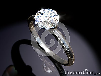 Diamond engagement ring Stock Photo