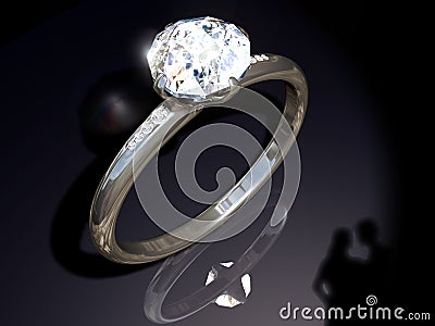 Diamond engagement ring Stock Photo