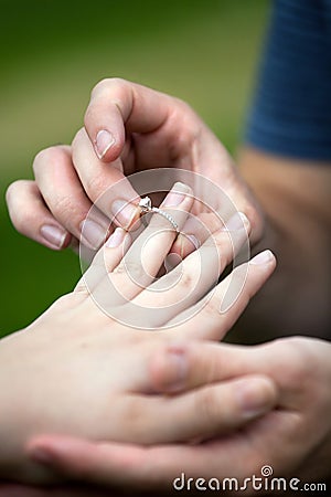 Diamond Engagement Ring Stock Photo