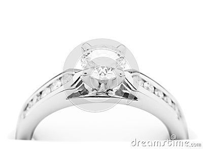 Diamond Engagement Ring Stock Photo