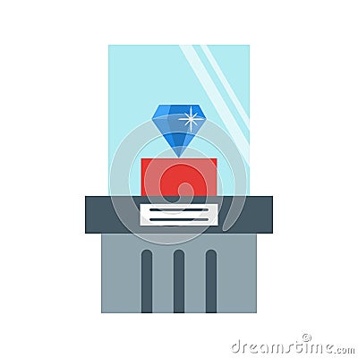 Diamond Exhibit Vector Illustration