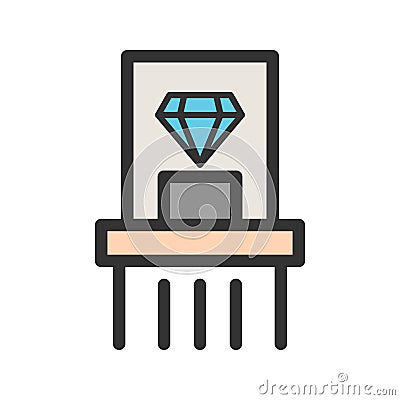 Diamond Exhibit Vector Illustration