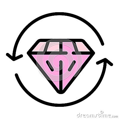 Diamond expert icon vector flat Vector Illustration