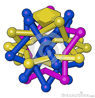 A giant covalent structure picture vector or color illustration Vector Illustration
