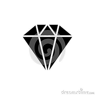 Diamond icon. Diamond vector icon. Gemstone symbol Vector Illustration